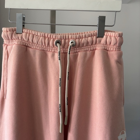 PALM ANGELS Pink Cotton Lounge Pants Garment-dyed French Terry NWT - Picture 11 of 11
